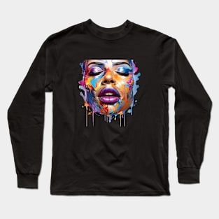 Colourful fun face design Long Sleeve T-Shirt